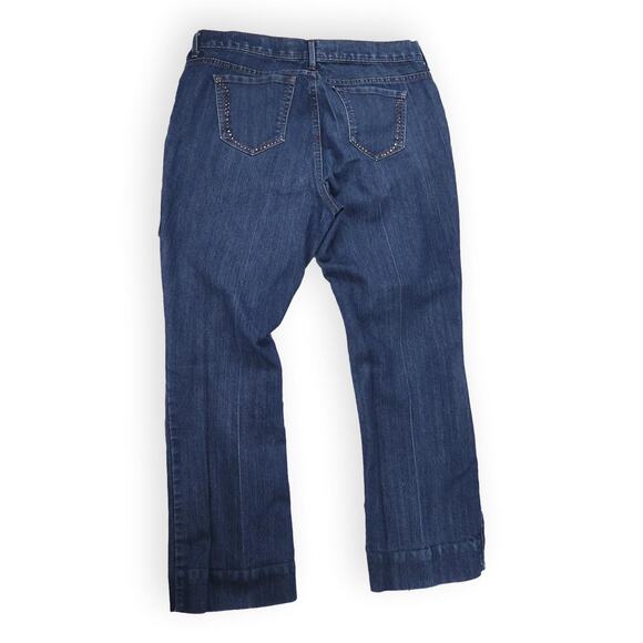 Gloria Vanderbilt "Barely Boot" Dark Wash Blue Jeans 12 - Picture 4 of 10